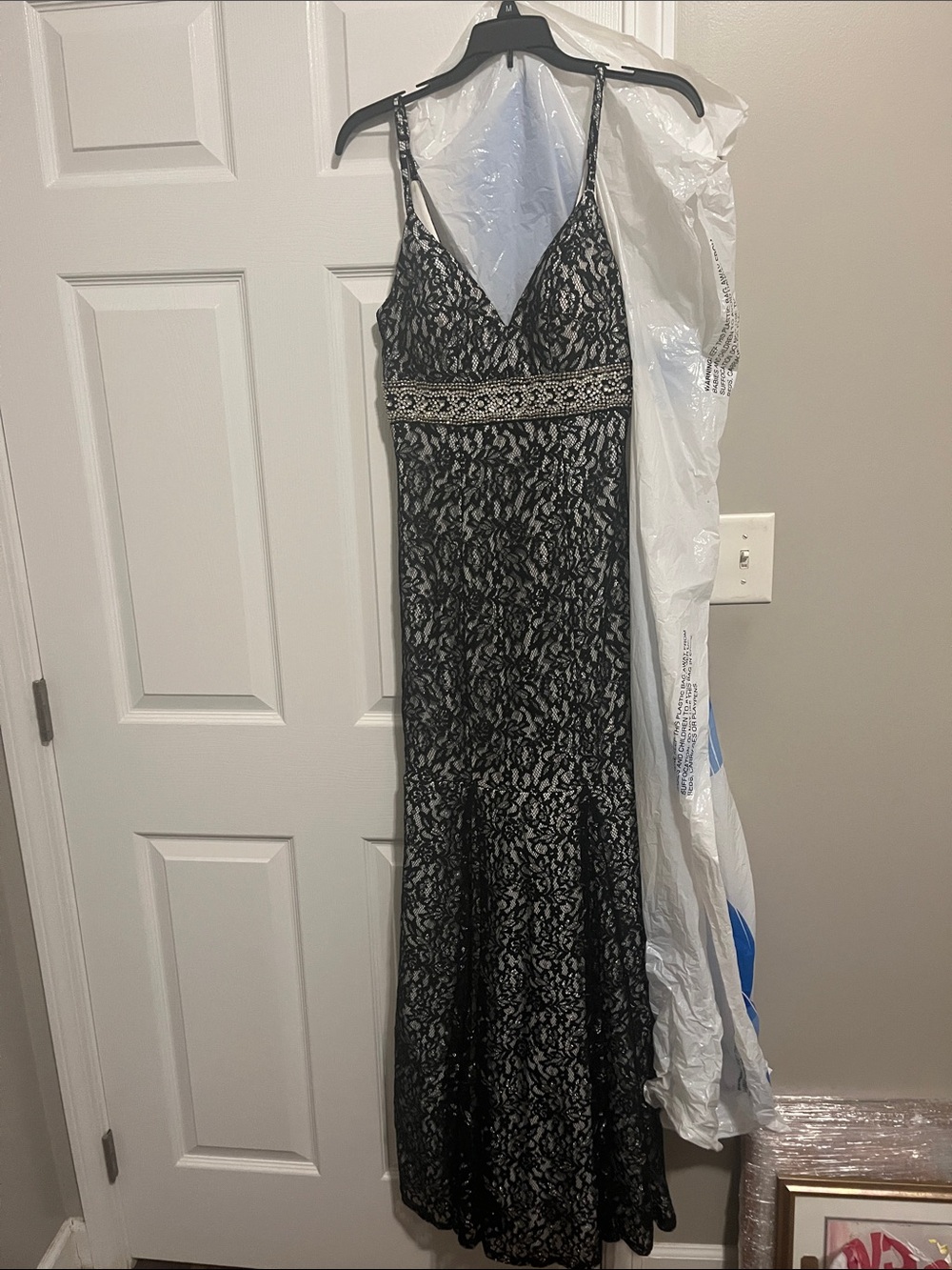 NWOT Black Lace Fishtail Dress